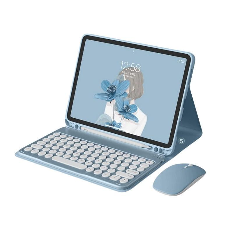 TPU Tablet Case With Detachable Bluetooth Keyboard Pen Slot Stand Magnetic Galaxy Tab S6 Lite S10 FE