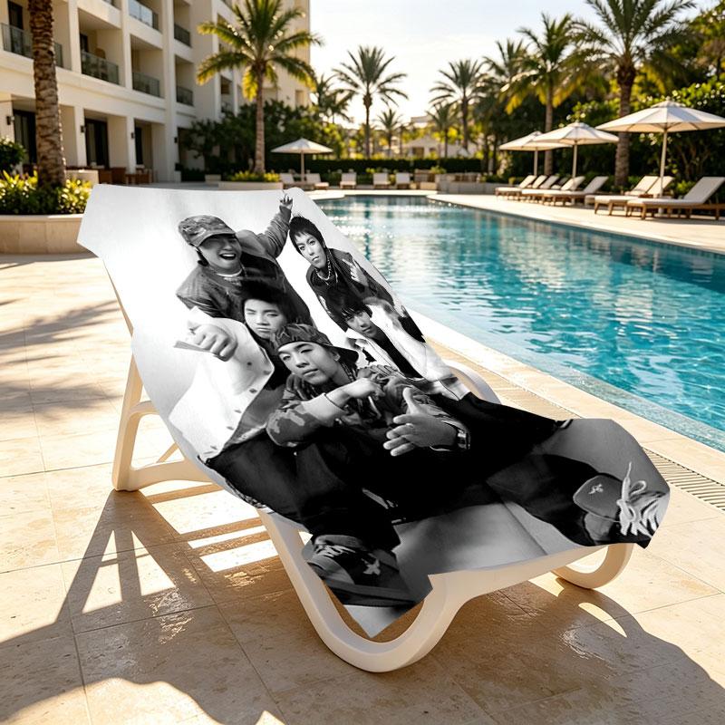 BIGBANG Print Beach Towel Design, Soft, Lightweight. for Home Bathroom, Spa, Pool, Yoga, Surfing, Camping, Gift for Family, Friend