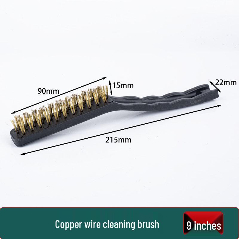 9-Inch Industrial Steel Wire Brush with Plastic Handle for Rust and Stain Removal