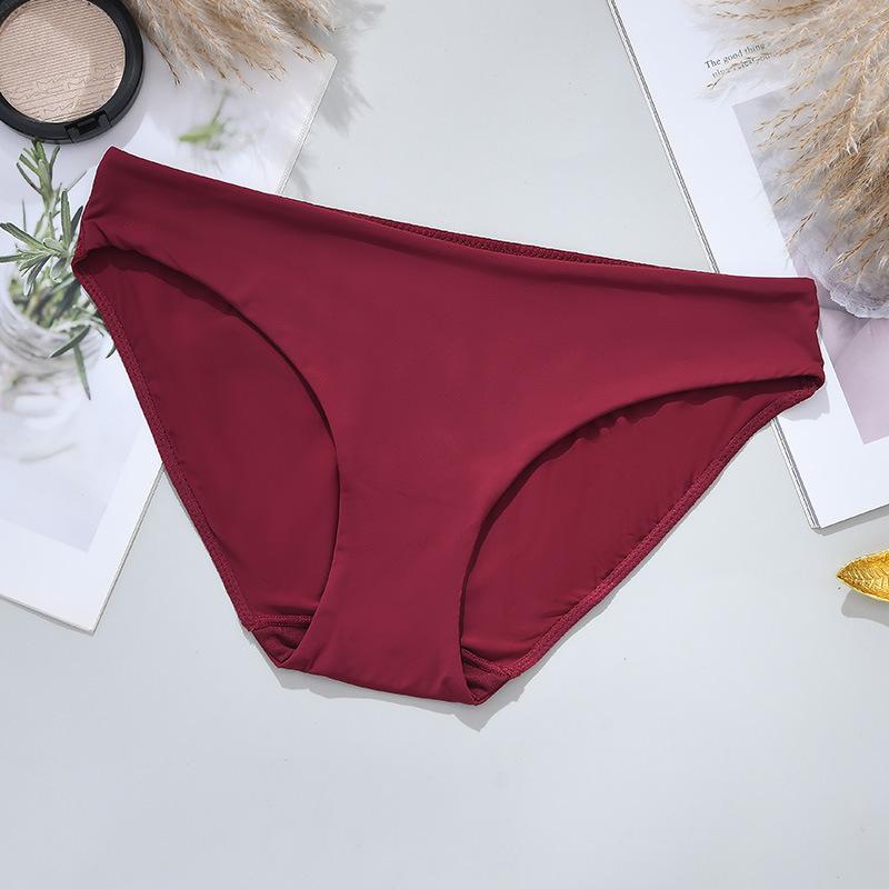 Large size women's underwear pure cotton summer seamless breathable girls' women's mid-waist briefs wholesale women's