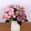 1 Pcs Artificial Flower Wedding Photography Props Nordic Home Decoration 30cm FakePersian Rose Aesthetic Garden Accessories