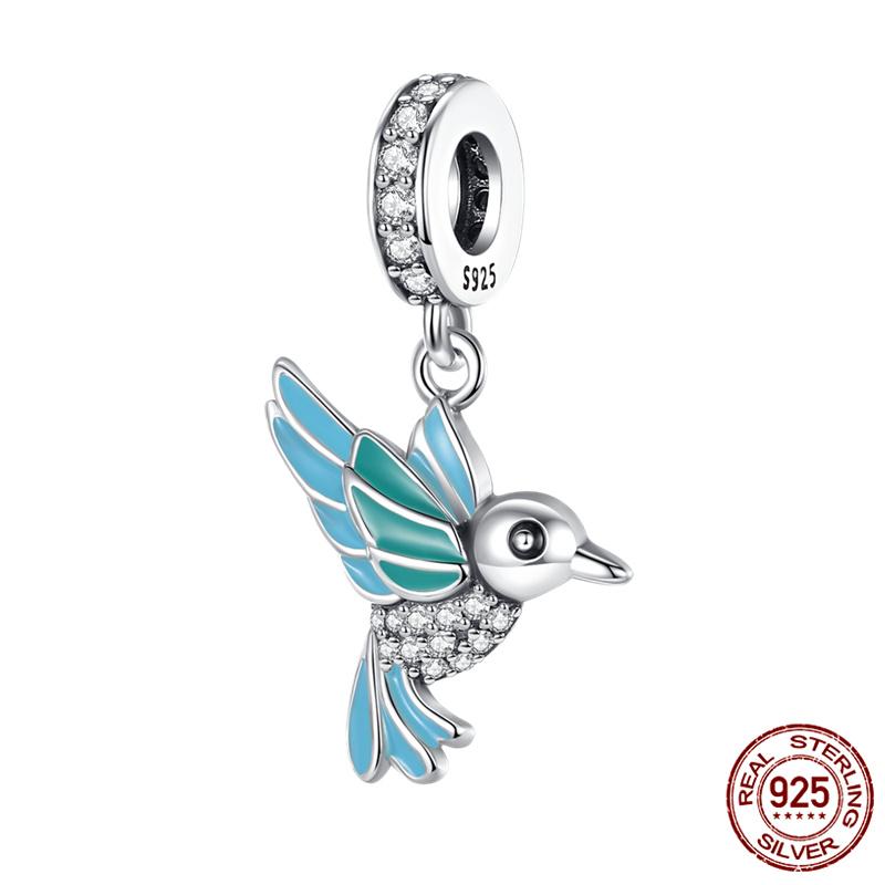 Fit Charms Fororiginal Bracelets Animal Series Flower Rabbit Holding Heart 100%Copper Jewelry Making For Women Gift