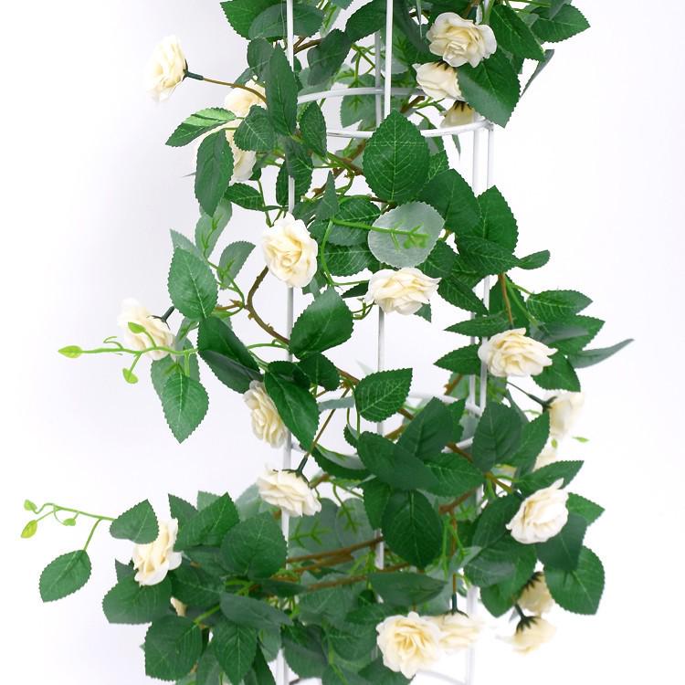 Artificial Silk Rose Vine for Ceiling or Pipe Decoration