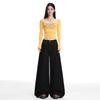 American Retro | Non-fading Denim | Loose Wide Legs | Drape Floor Jeans for Women