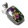 Natural Watermelon Tourmaline 925 Sterling Silver Jewelry Pendant 2.09" ETC-14382