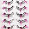 Colorful Imitation Mink Fur False Eyelashes with Natural Curl
