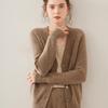 Women's Cashmere V-Neck Knit Cardigan - Warm, Loose, Slimming Sweater for Autumn & Winter