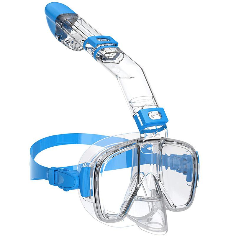 

Waterproof Anti-Fog Full Dry Diving and Snorkeling Mask for Adults and Children Large прозрачный