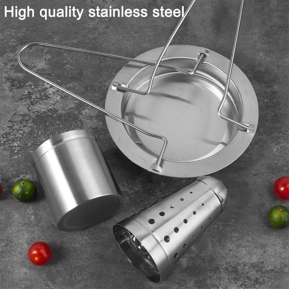 Chicken Roaster Stand Stainless Steel Beer Can Vertical Chicken Holder with Drip Pan Upright Chicken Barbecue Rack for Grill