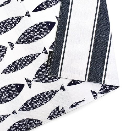 STYLE Decor Table Runner/Table Center (30cm X 180cm), 100% Cotton, Reversible, Bluefish Design, W2600520