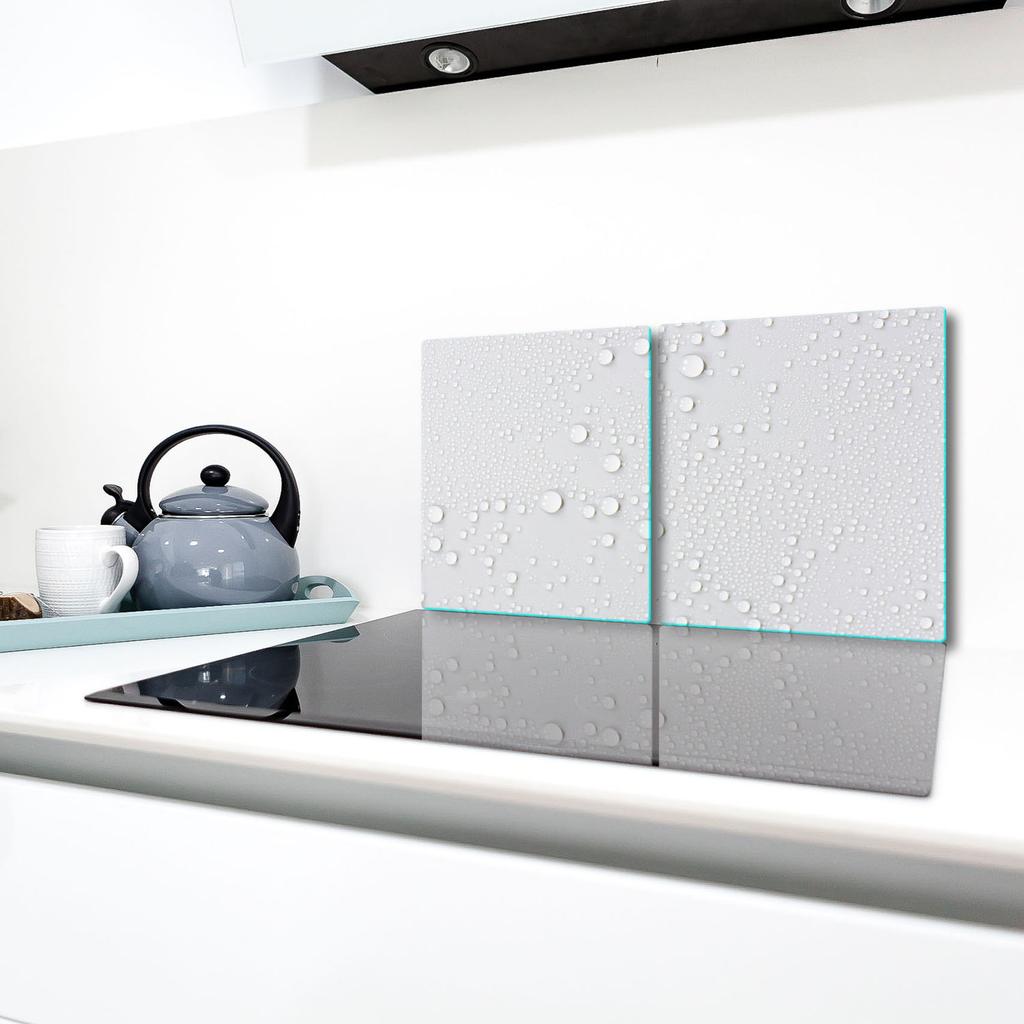 2x GLASS PROTECTIVE PLATE FOR STOVE 40x52 DROPS