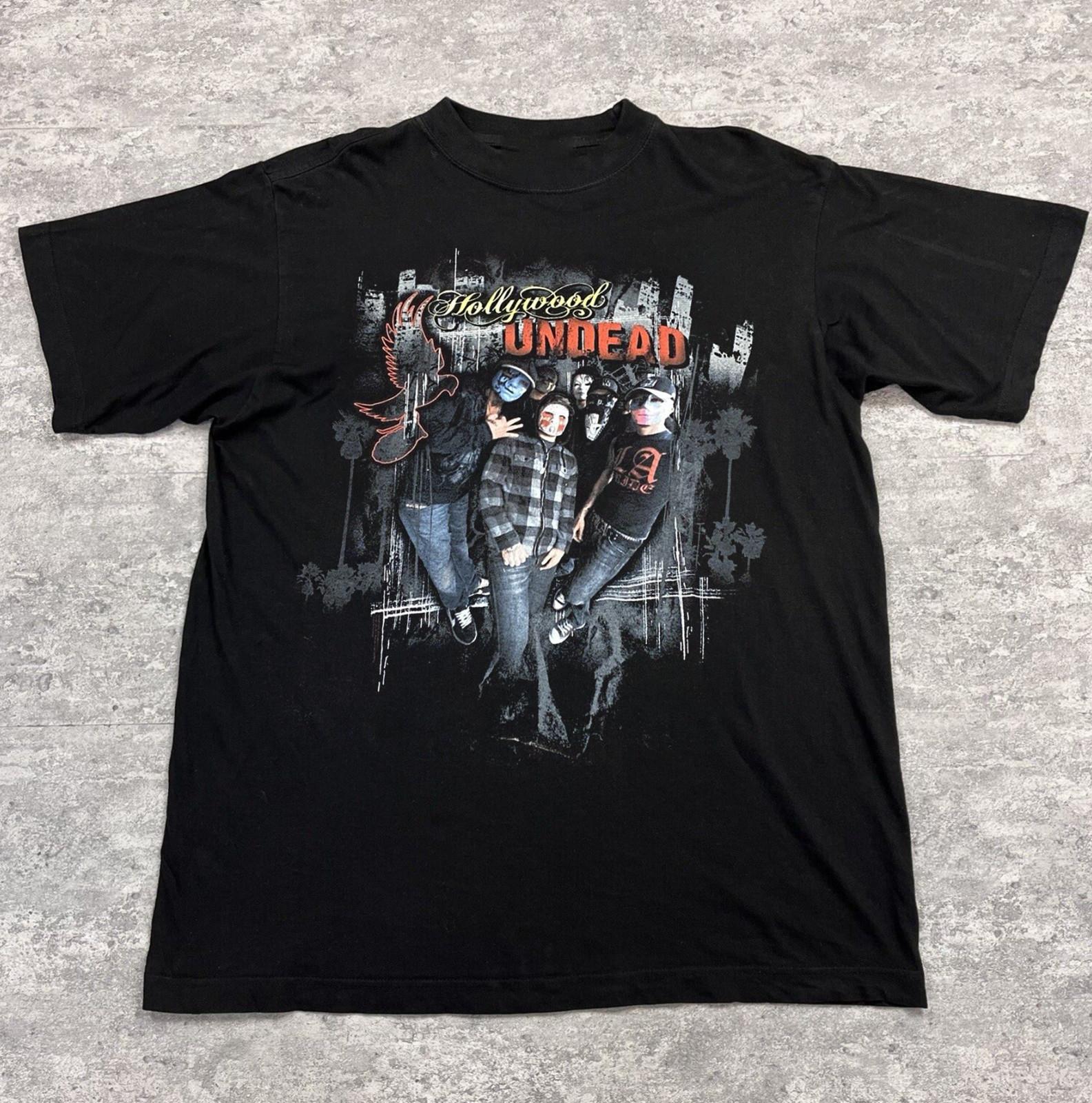 Hollywood Undead Black Band Rock Music Punk Short Tee Cotton Unisex Shirt AL482 S