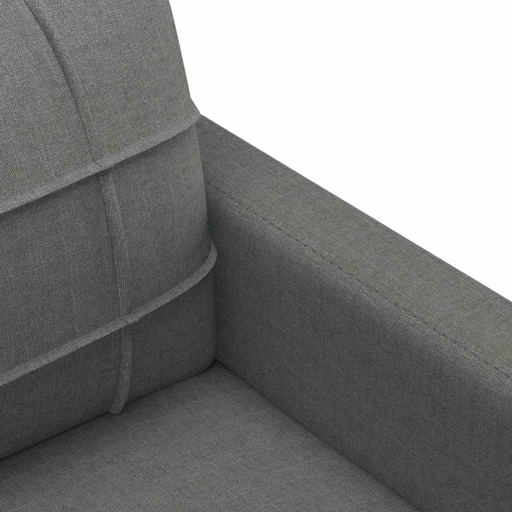 Vidaxl 3-Seater Sofa, Dark Grey, 180 Cm, Upholstered In Fabric