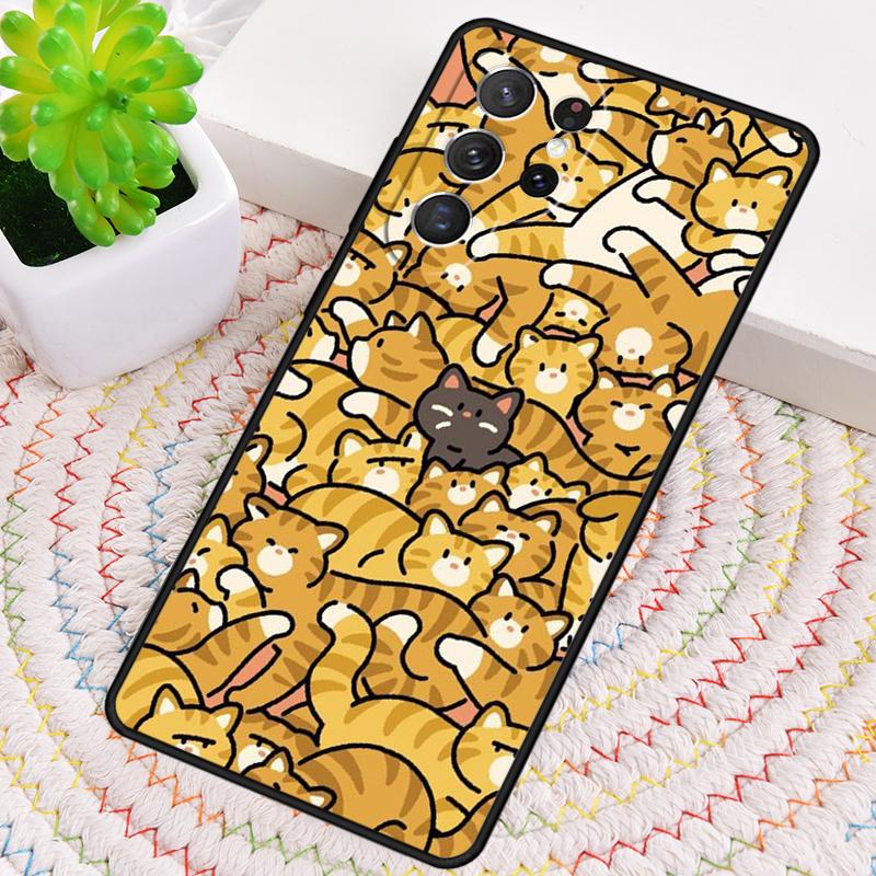 Cute Cat Pattern Phone Case for Samsung Galaxy note 10 pro S26 Ultra S23 S24 FE S25 S21 S22 PLUS shockproof Cove