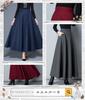 Long Flared Maxi Loose High Solid Plus Sizes Simple Navy Style M.Luce Skirt, Bottoms, A-Line, Women's, Length, Fit, Waist, Color, Chic, Cute, Adult,