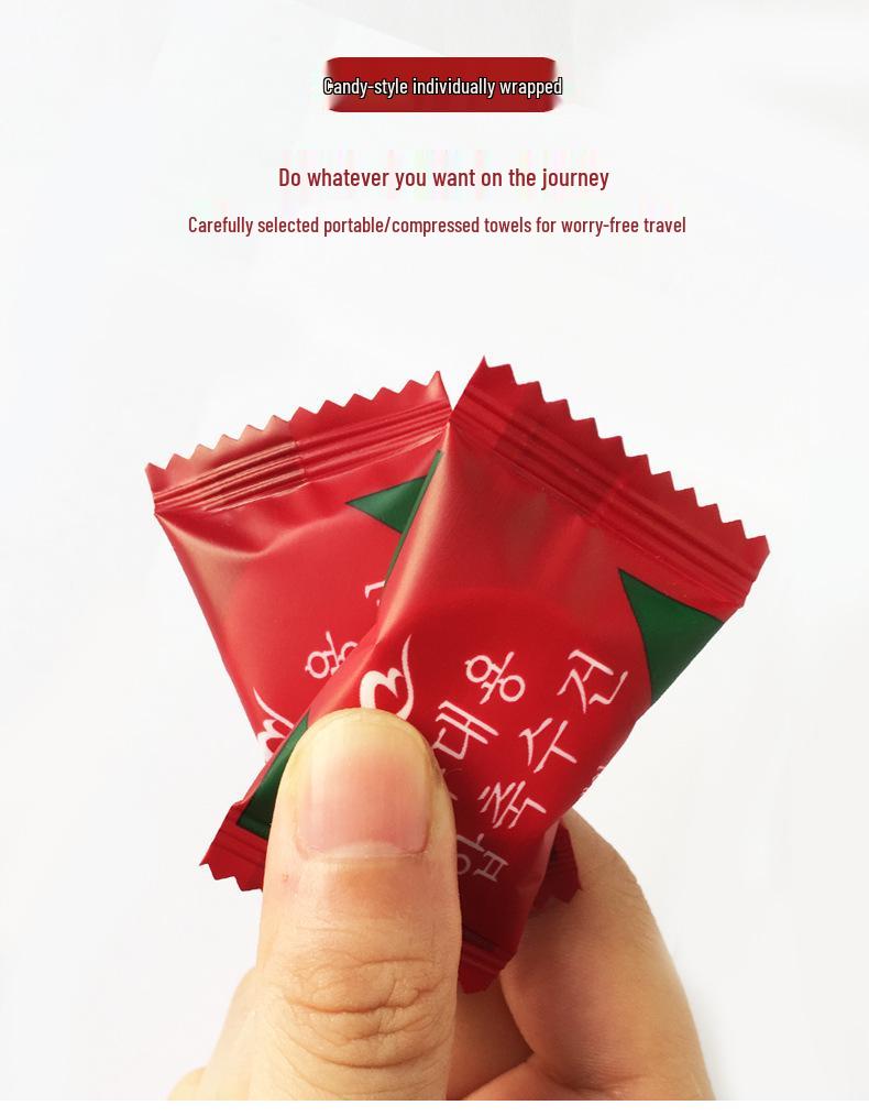 Compressed Cotton Travel Face Towels - Portable, Thickened, Disposable for Cleansing