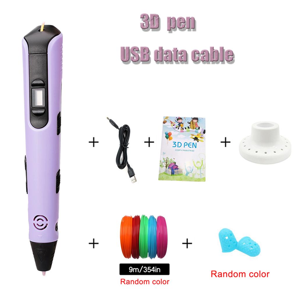 New Smart 3D Printing Pen Children S DIY Painting Toys Lcd Screen Display 9 Meter Pla Filaments Niche Holiday Creative Gifts