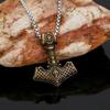 Odin Hammer Wikinger Rune Edelstahl Anhänger Beliebte Herren Titanstahl Halskette