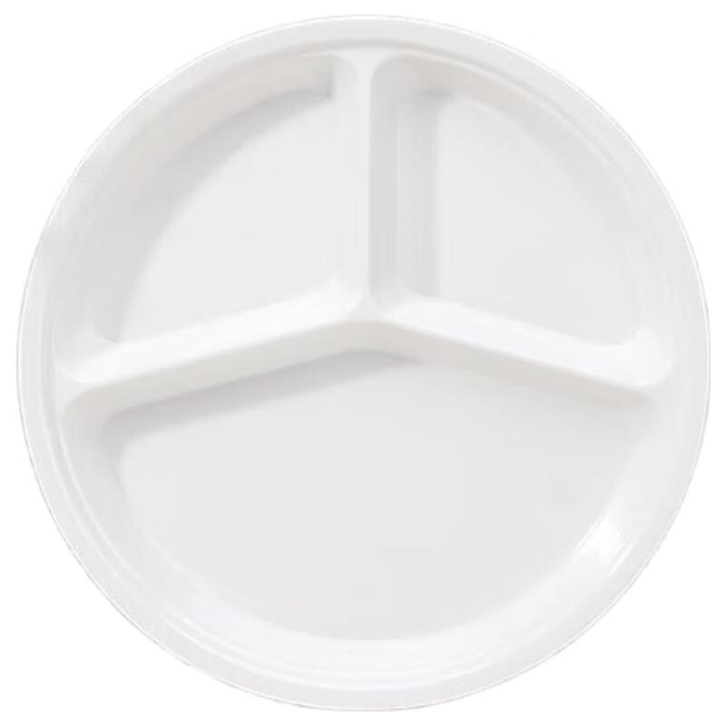 11-inch Round Melamine 3-Compartment Dinner Plate Set
