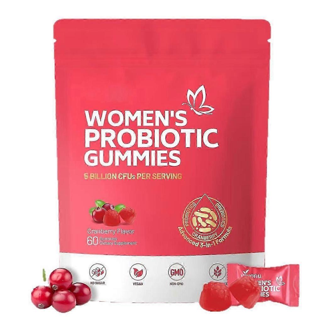 Cranberry Probiotic Gummies -Promotes Digestion & Gut Health, Relieves Bloating and Constipation, Immune System Health, Nutrition Gels & Chews