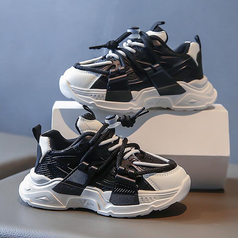 Children's Sports Shoes Spring and Autumn New Girls' Dad Shoes Breathable Mesh Casual Versatile Boys' Running Shoes Tide