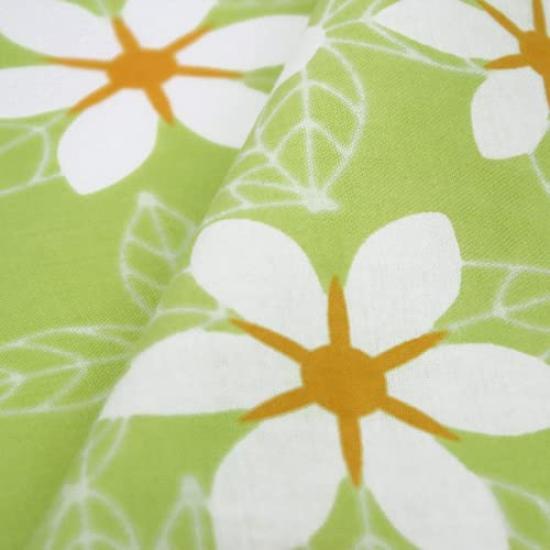 Dyeing Anbo Tenugui Grass Authentic Dyed Cotton Tokuoka Made In Japan 35cm X 100cm "Gardenia Green" 100%