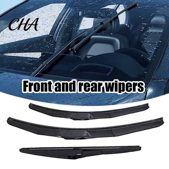 Weather Resistant Wiper Set 3 Pcs 26"+16" Windshield Wipers And 12" Rear Blade Replacement for RAV4 2019 Curved Glass Fit Blades 2020 2021 2022