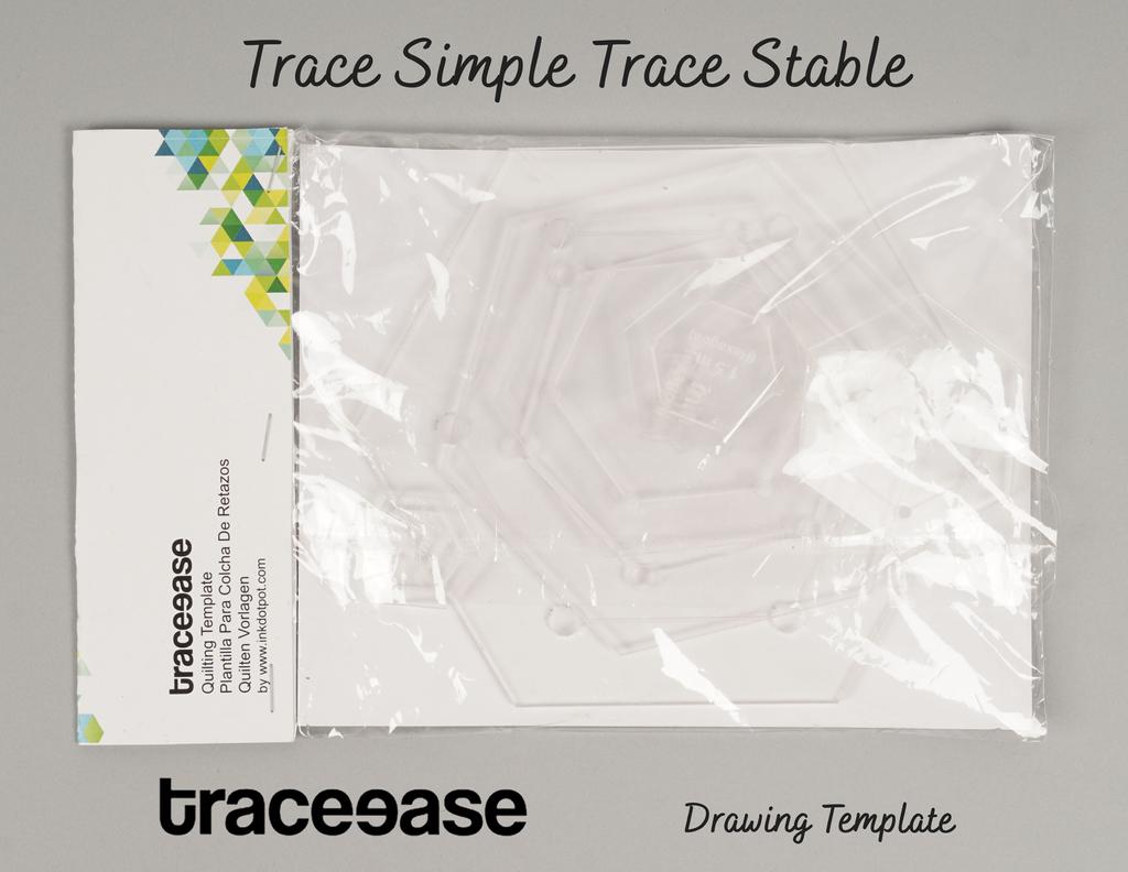 Traceease 6 ks šablon geometrických šablon ve tvaru šestiúhelníku DIY 1" 2" 3" 4" 5" palců pravítko šablony pro geometrická měření-- 1 8" tlusté