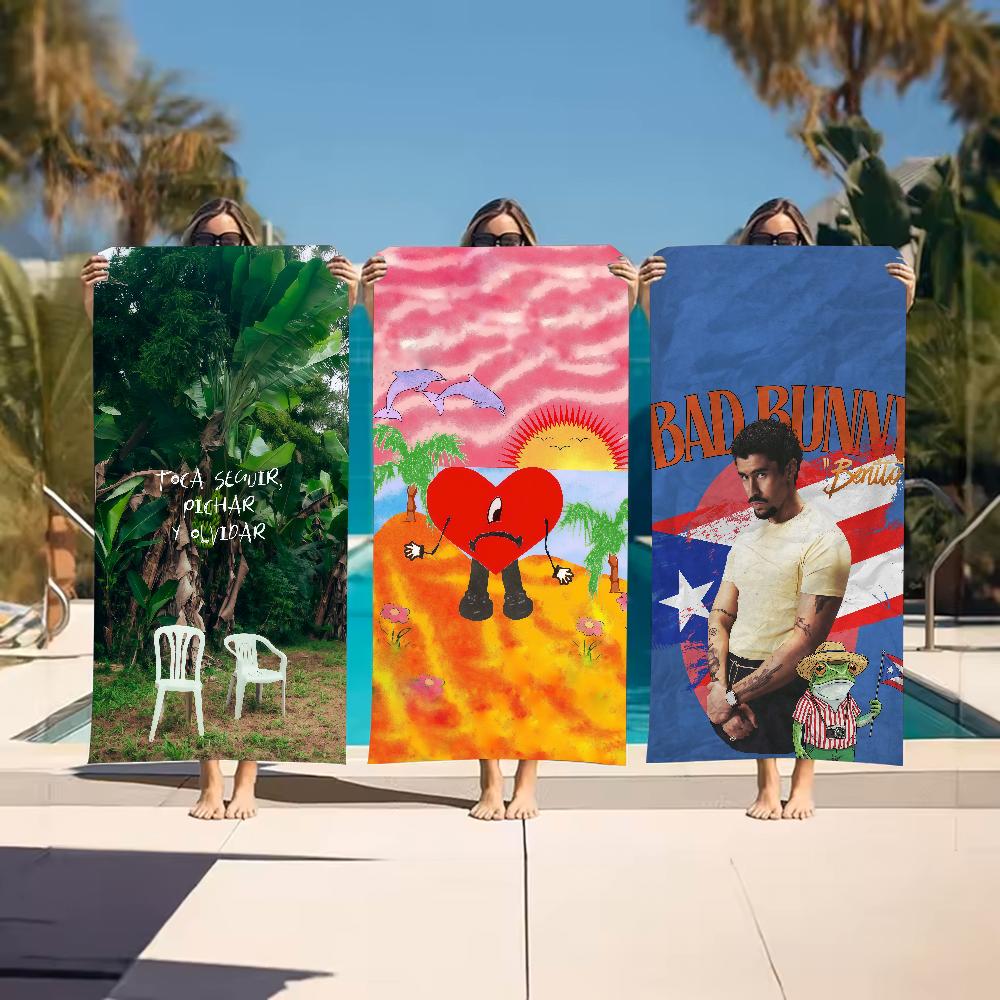 Tapis de refroidissement Singer B-Bad B-Bunny Sport Séchage Rapide Matériel de Voyage Camping Résistant au Sable Doux Léger Grande Serviette de Plage