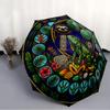 Tropical Nature Mandala pattern umbrella, portable and foldable design, 8 ribs, a casual accessory for Halloween, Christmas, and birthday gifts.
