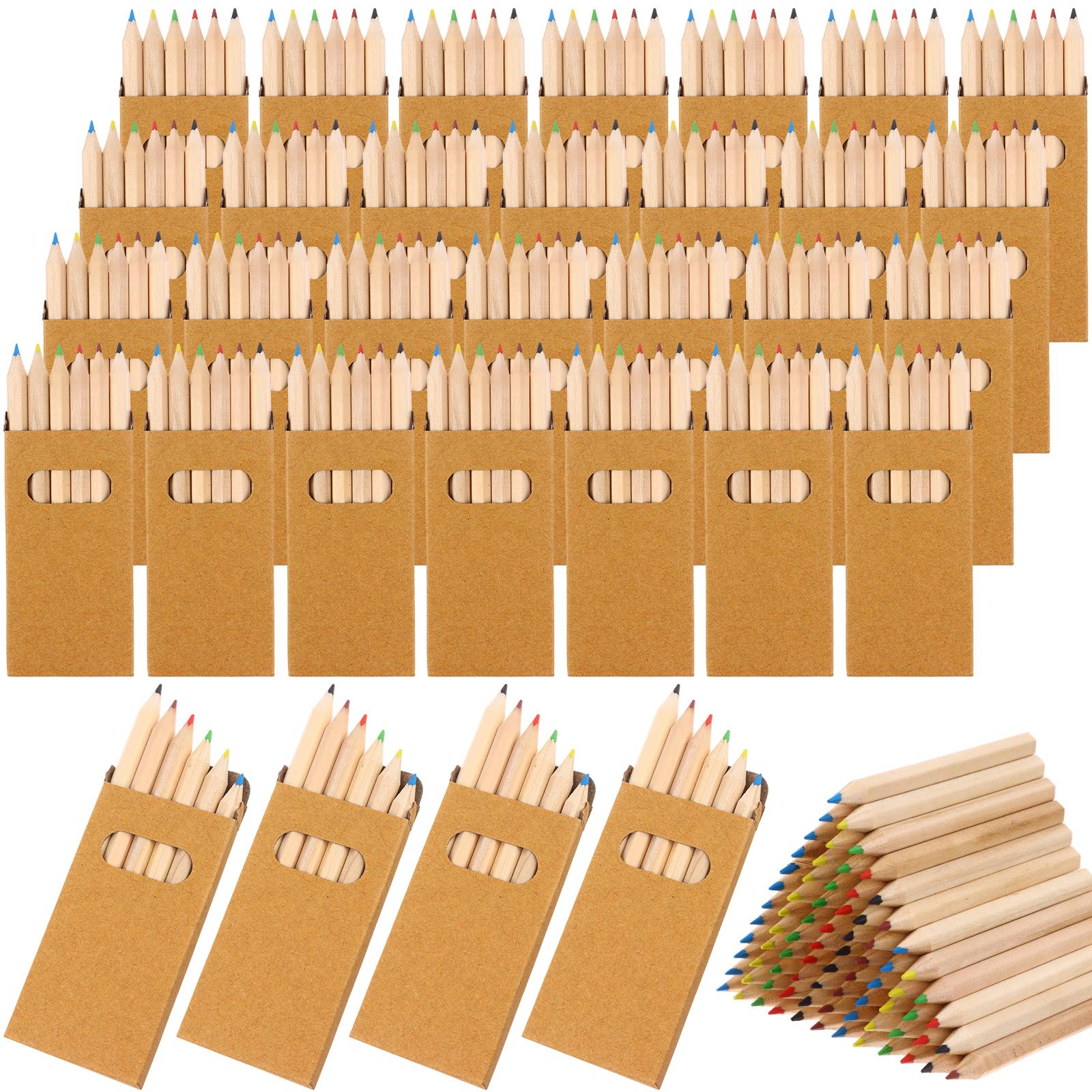 

100Packs/600Pcs Colored Pencils Bulk Mini Drawing Pencils Set For Kids, 3.5Inch Short Fat Color Pencils For Adult Coloring Books армия зеленый