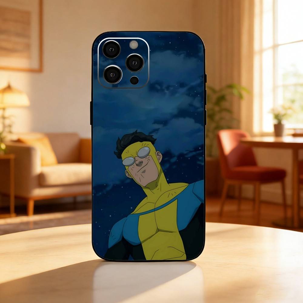 C-Cool I-InvincibleS Comic Phone Case For iPhone17,16,15,14,13,12 Plus,Max Soft Silicone Black Cover iPhoneXSMAX