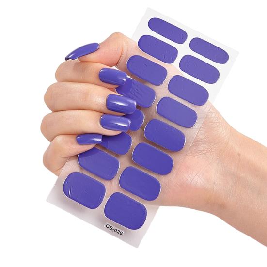 1 Set Gel Nail Strips Full Wrap Stickers Self Adhesive Art Decals Easy Removal Nail Stickers for Strengthening Nails