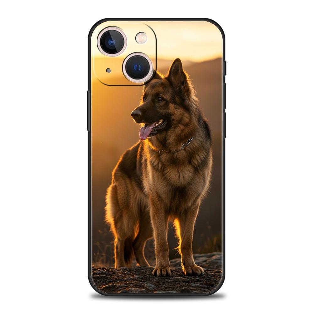 German Shepherd Dog Cartoon Phone Case For Samsung Galaxy S26 S25 S24 S23 S22 S20 Ultra S21 FE 5G S10 Plus TPU Shockproof Cover