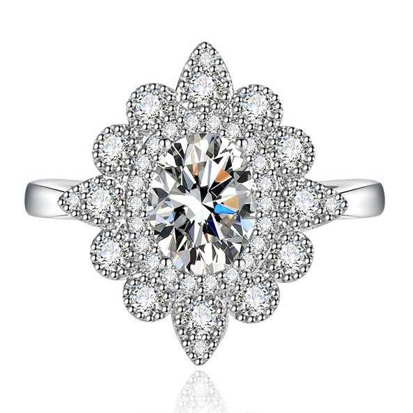 

SACE GEMS классическое кольцо из медного сплава с цирконом женские ювелирные изделия свадебный подарок для вечеринки open белый