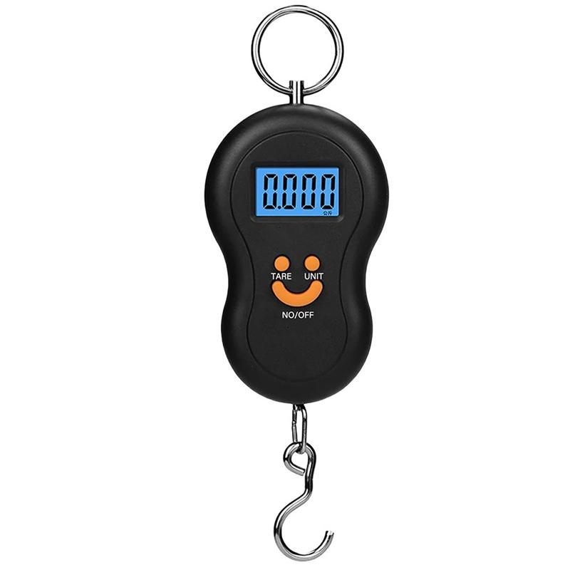 

50kg/10g Portable Scale LCD Digital Display BackLight Fishing Weights Hand Scale Travel Fishing Hanging Hook Scale