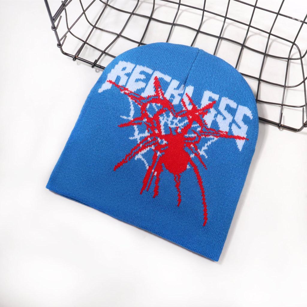 Fashion Spider And Letter Patterns In Casual Warm Knitted Hats For Unisex