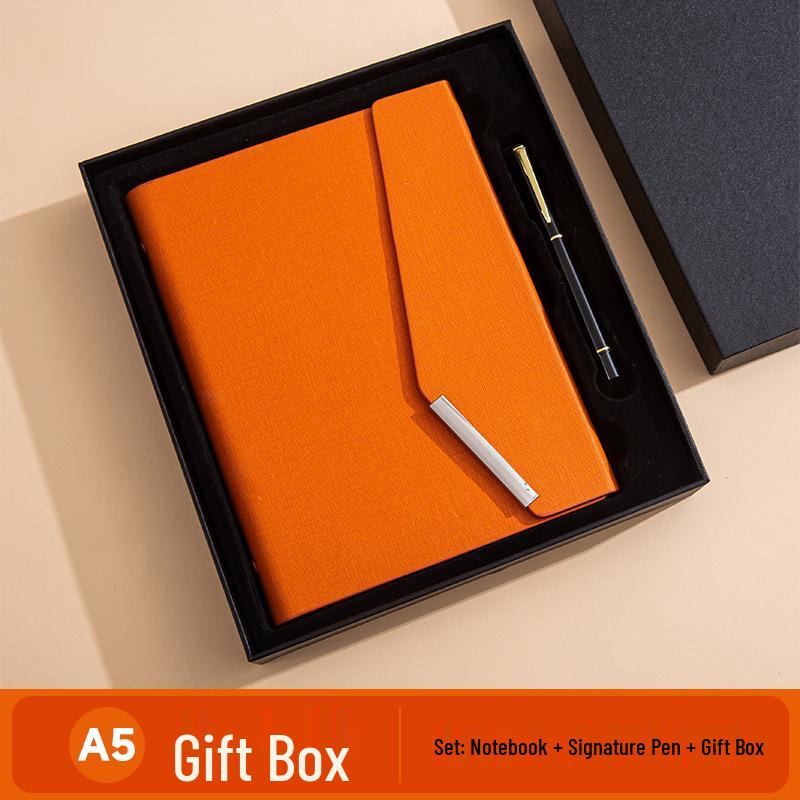 A5 Business Hardcover Notizbuch Geschenkset: Nachfüllbarer dreifach faltbarer Notizblock, Personalisierbares Souvenir.