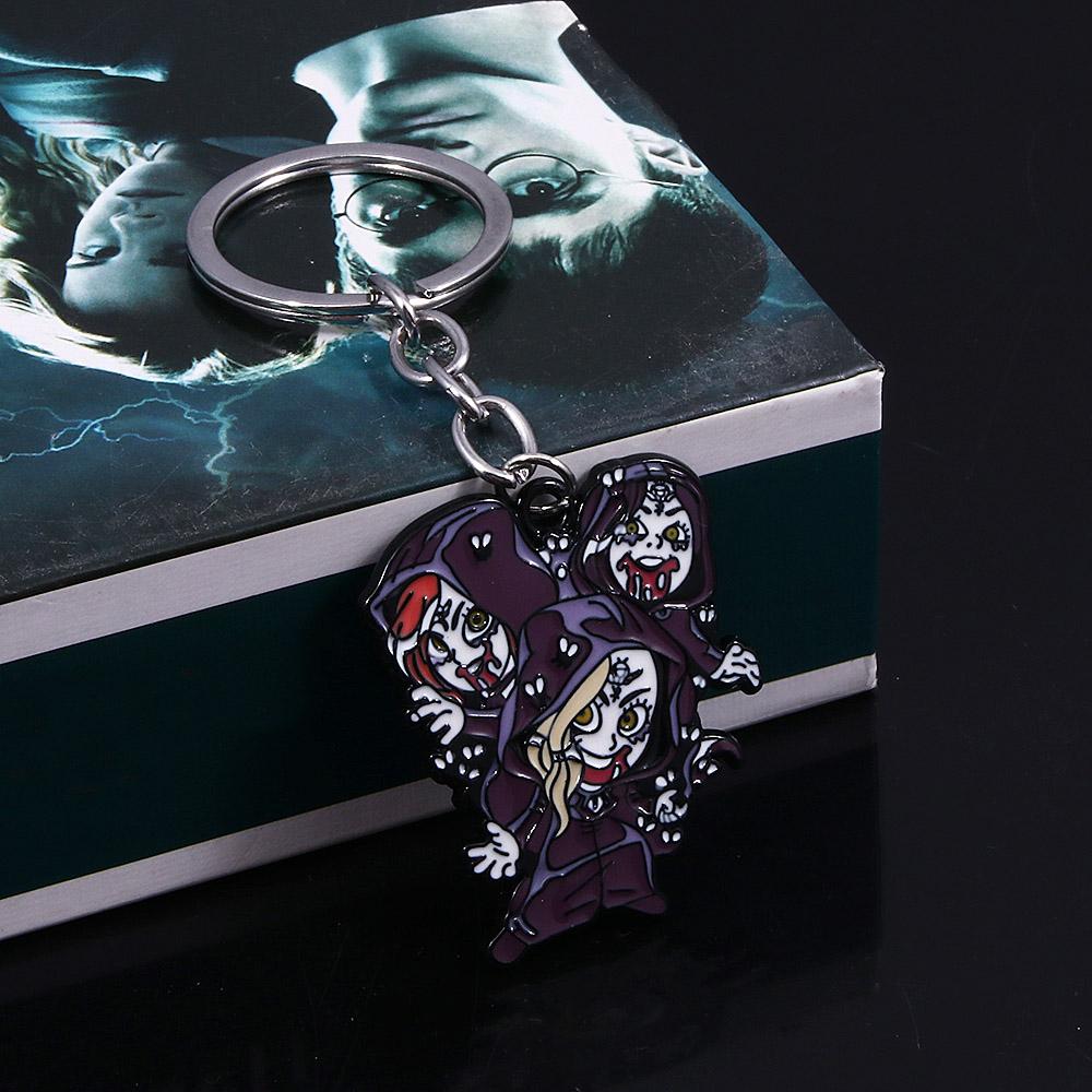 Game Resident Evil Keychain Alcina Dimitrescu Daughters Cartoon Version Metal Keyring For Women Men Fans Backpack Pendant Charm