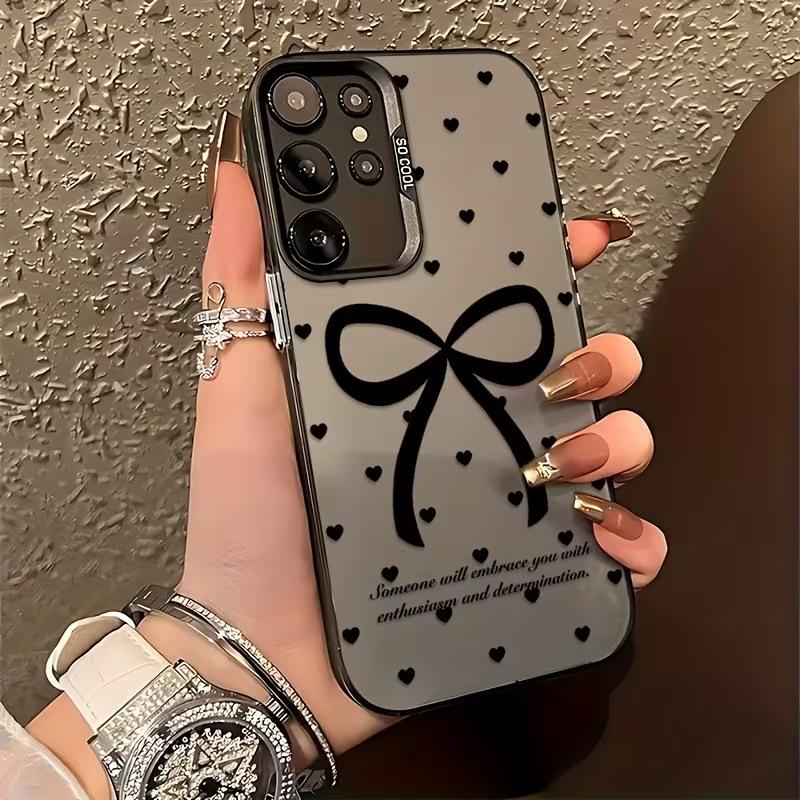 ins Korean girl wind phone case, black polka dot bow, iPhoneAIR anti-drop and sweat-proof protective case.