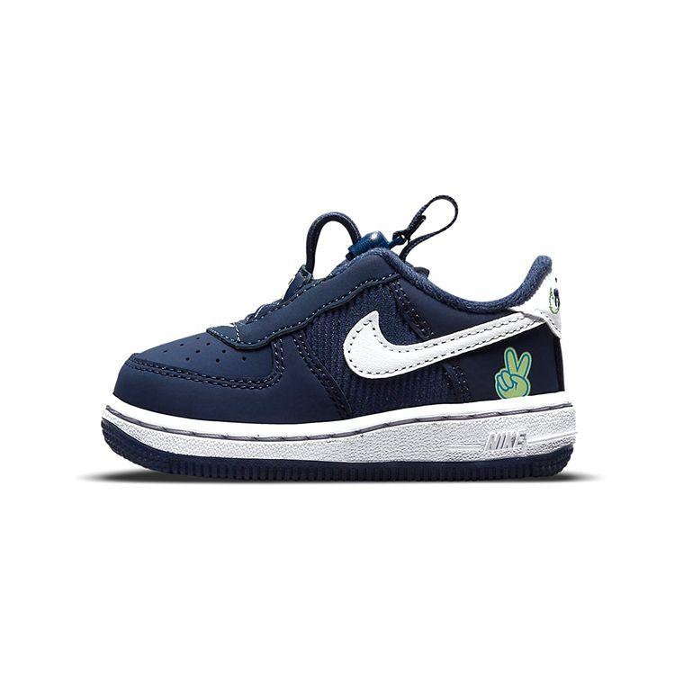 

Nike Toddler Force 1 Toggle SE TD Midnight Navy Lime Glow White DB1819-400 22