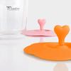 Heart Handle Anti-Dust Coffee Mug Glass Cup Cover Lid