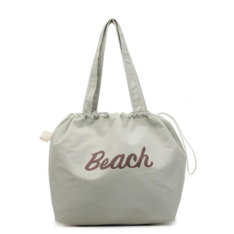 Nylon Letter Bag With Drawstring Closure For Casual Daily Use