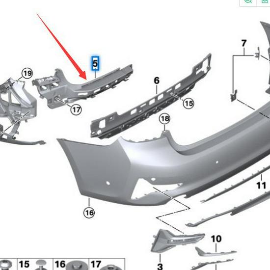 BMW 3 Series G20/G28 Rear Bumper Brackets (Left & Right) 51129449537/51129449538