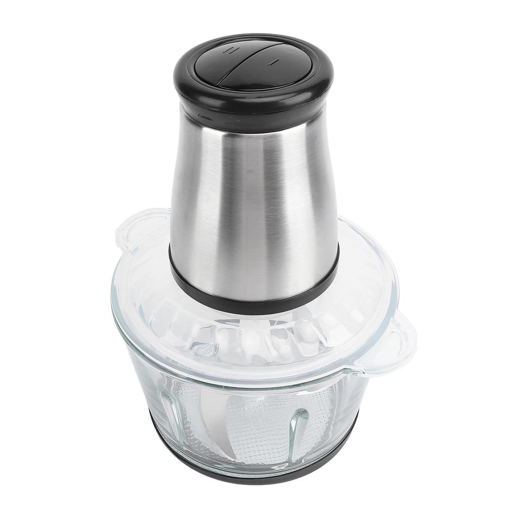 Hachoir à viande électrique 200 W 2 L en acier inoxydable, robot culinaire multifonctionnel, mixeur à viande pour légumes