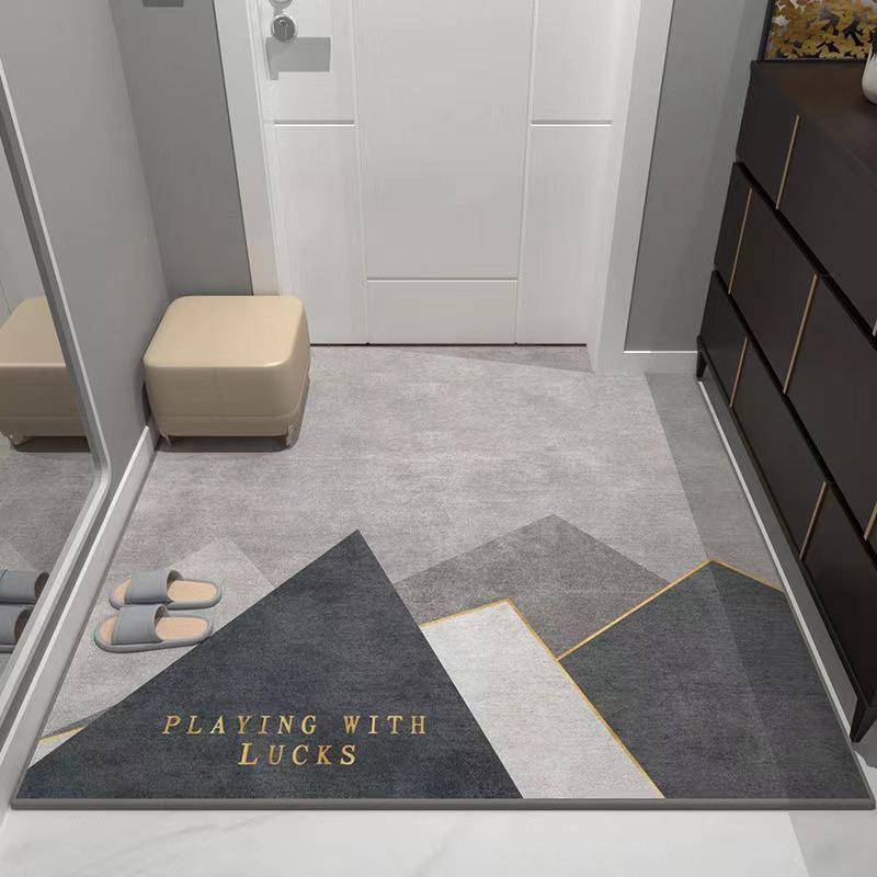 Luxury Printed Entrance Doormat: Dirt-Resistant Household Foyer Pad