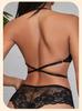 Black Lace Halter Bra & Panty Lingerie Set
