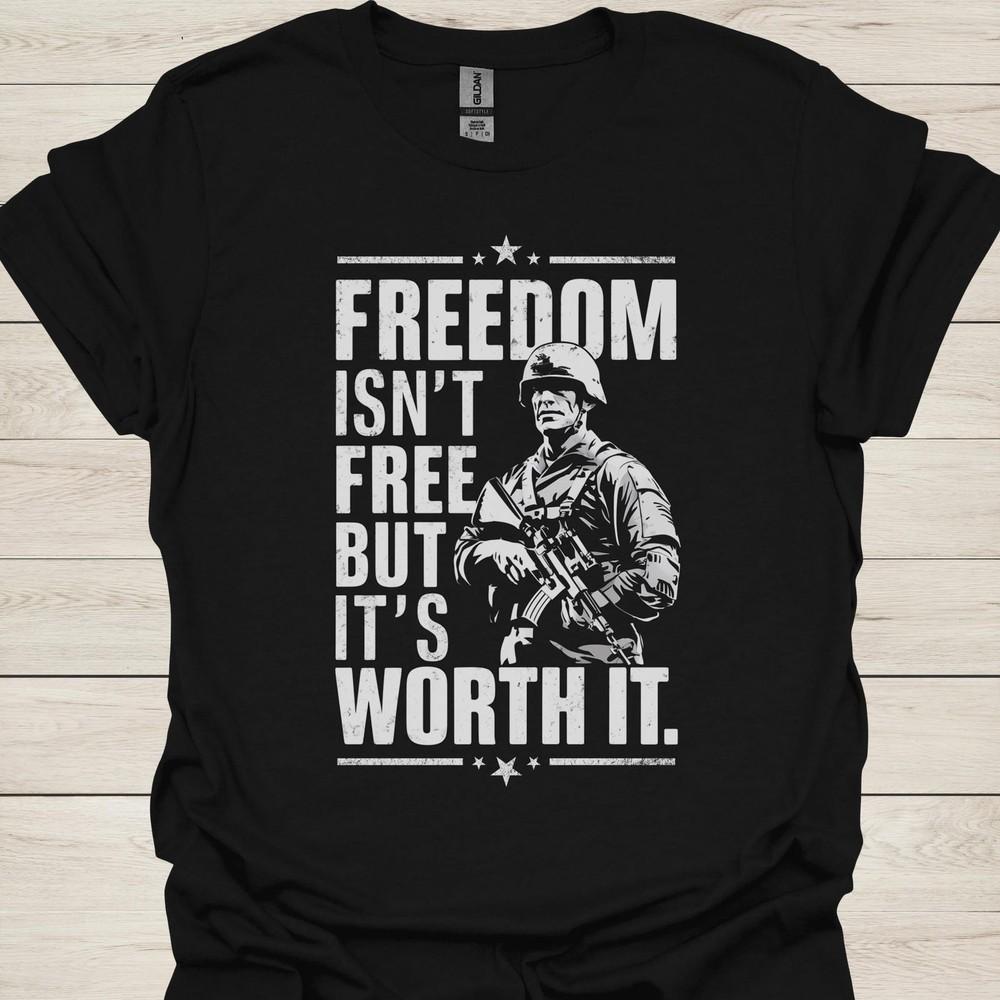 26 Freedom Isn&039;t Free T-Shirt, Veterans Shirt, Patriotic Military Apparel, Perf Unisex T-Shirt XXXXL