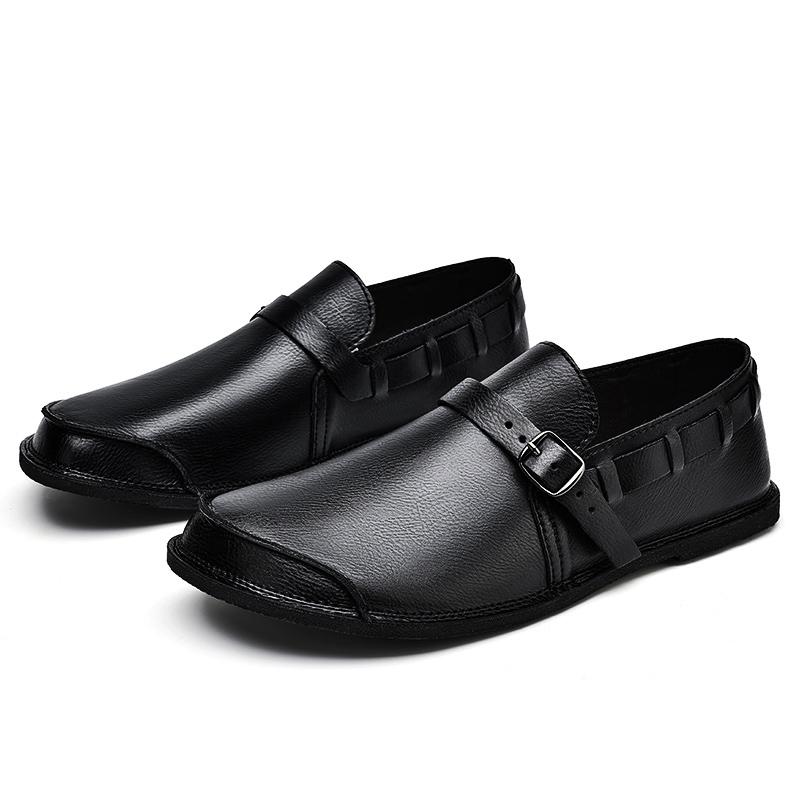 Retro Brown Leather Men's Loafers Classic Wedding Shoes Male Comfortable Business All Match Casual Oxford Shoes