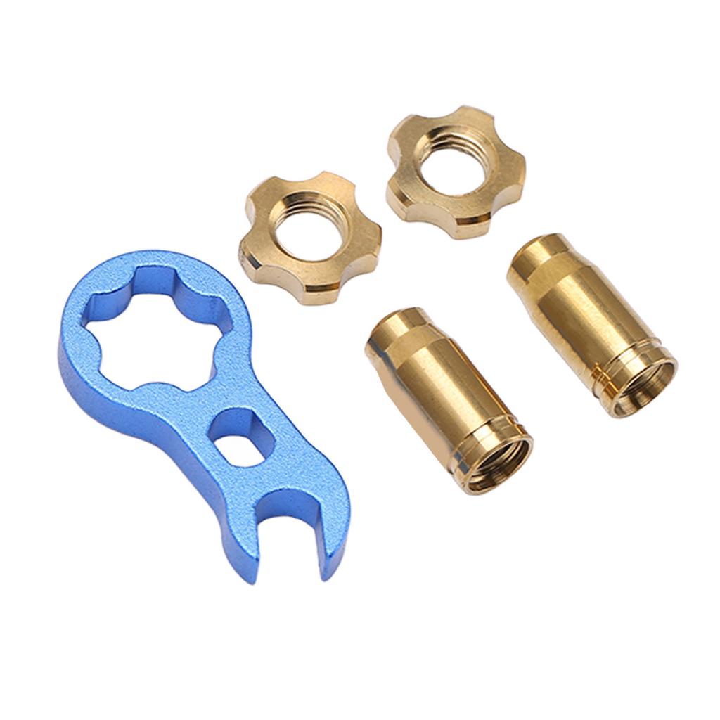 RISK 7pcs Titanium Alloy Bicycle Presta Valve Cap Strong Hardness Bike Tire Valve Cover Nut SetGold